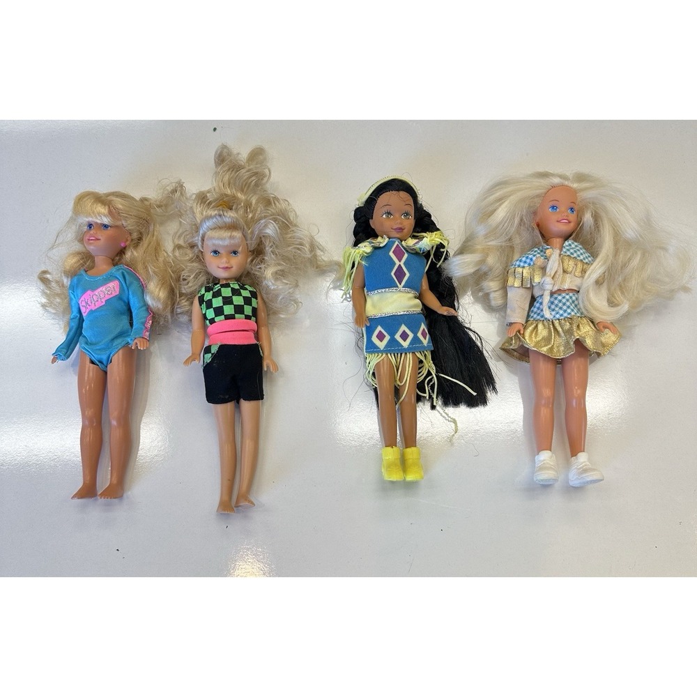 Vintage Barbie Sister Skipper Doll Lot of 4 1990s 90s Mattel Kid Kore Native